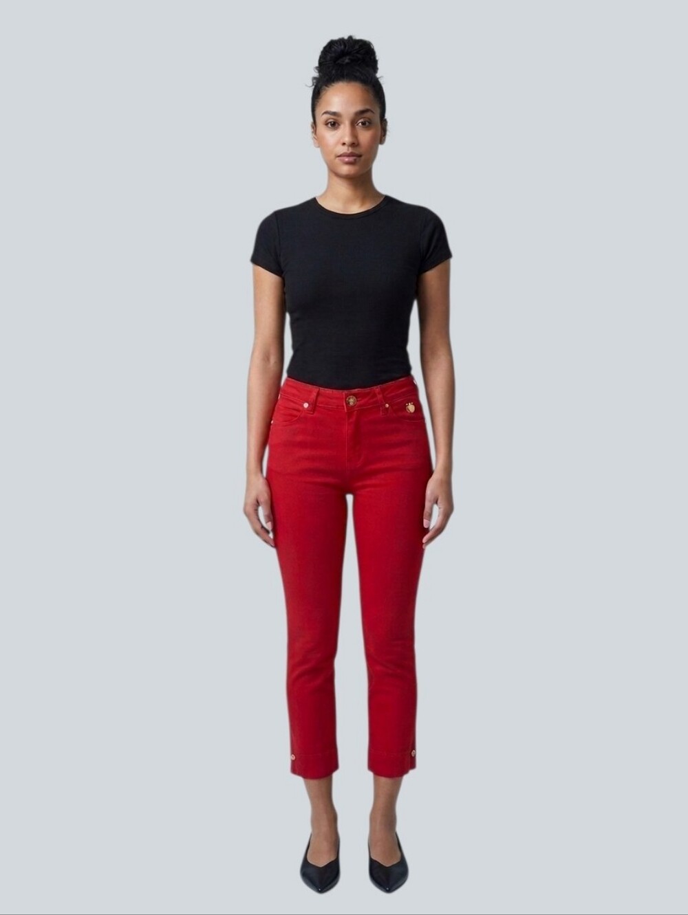 Apple Bottoms Red Crop Jeans size 9/10
